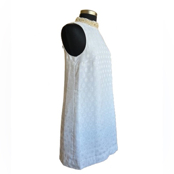 Lilly Pulitzer Brandi Shift Resort White Foil Printed Polka Dot Size 6 - Picture 4 of 9